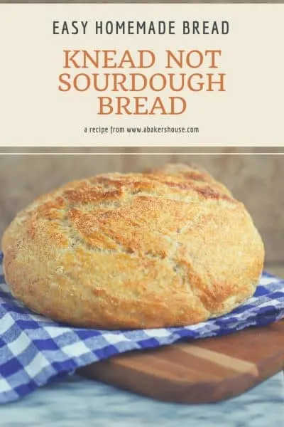 Pin photo for Knead Not Sourdough Bread