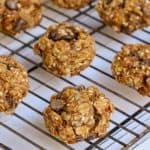 Breakfast cookies with granola, peanut powder and dates