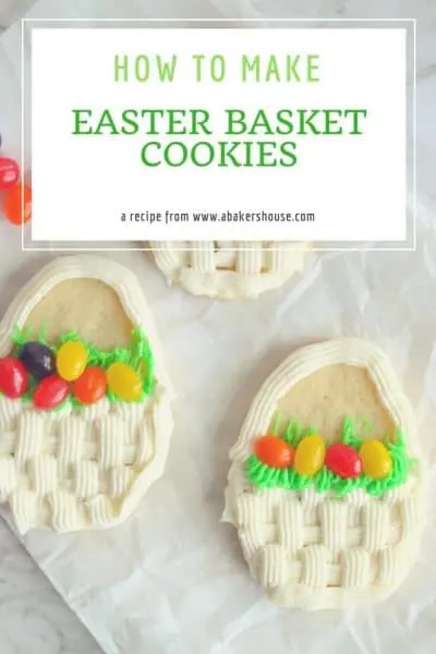 Cute Easter Basket Decorated Cookies
