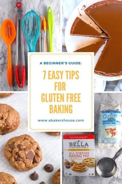 Gluten Free Baking Tips with four images in a collage