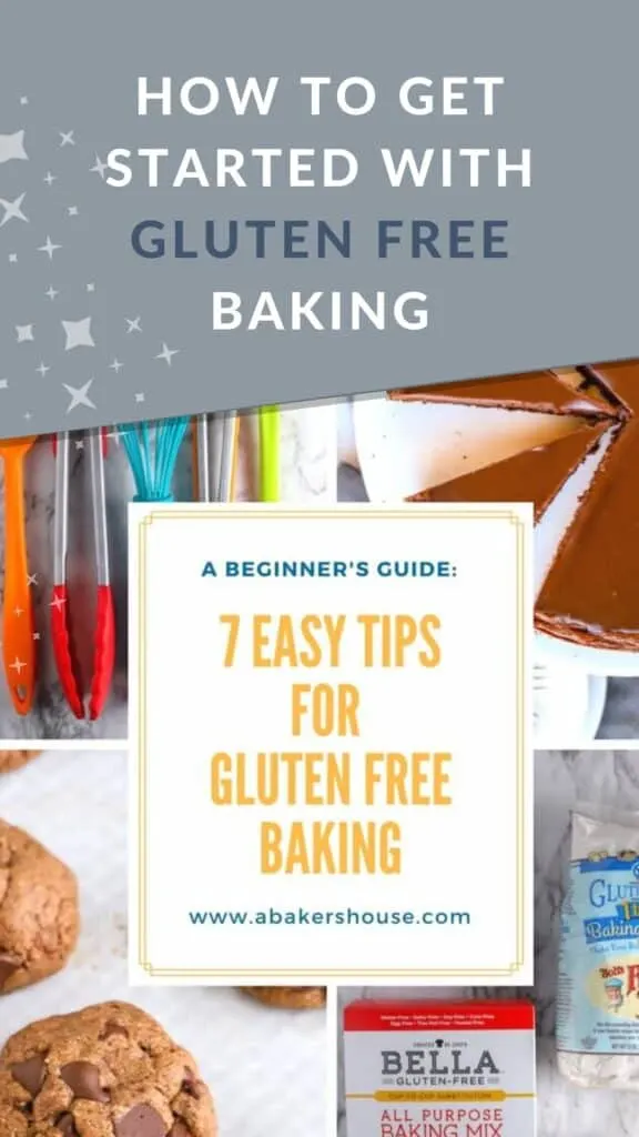 Pinterest image how to start GF baking