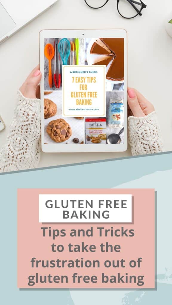 Gluten free baking tips on an ipad screen