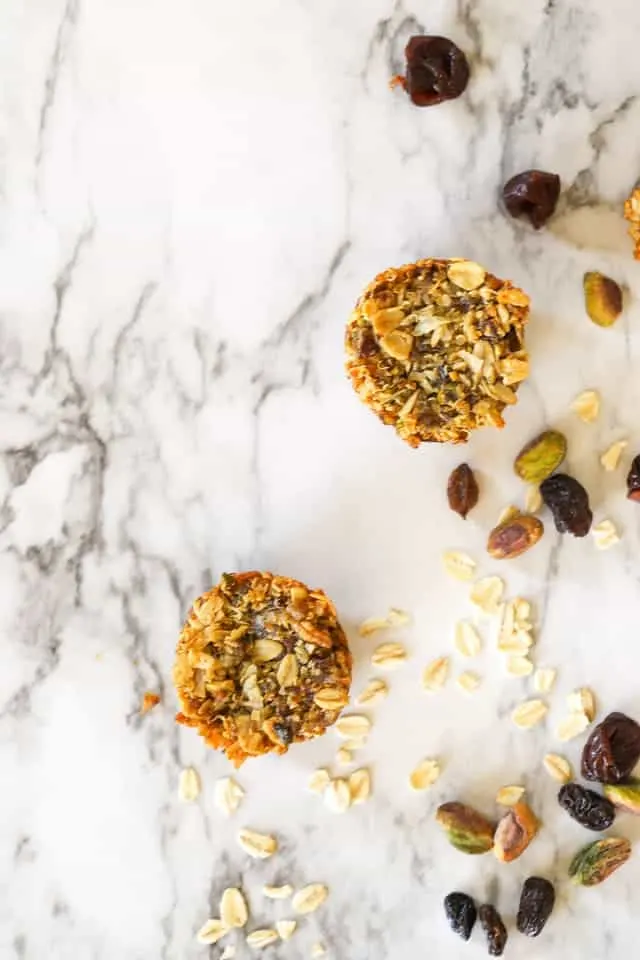 aussie bite snack on marble board with raisin and pistachios