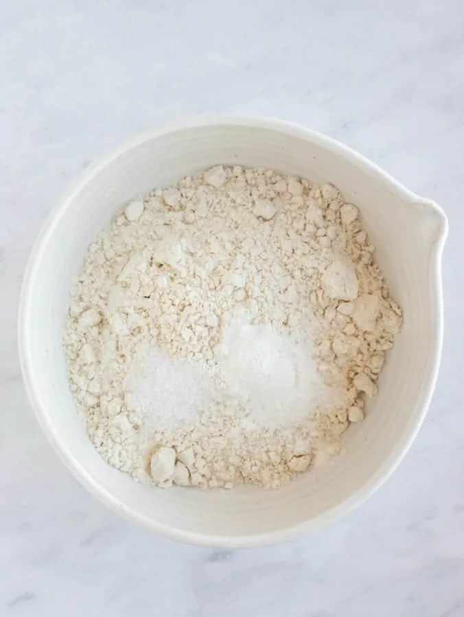 Dry ingredients of flour salt baking powder