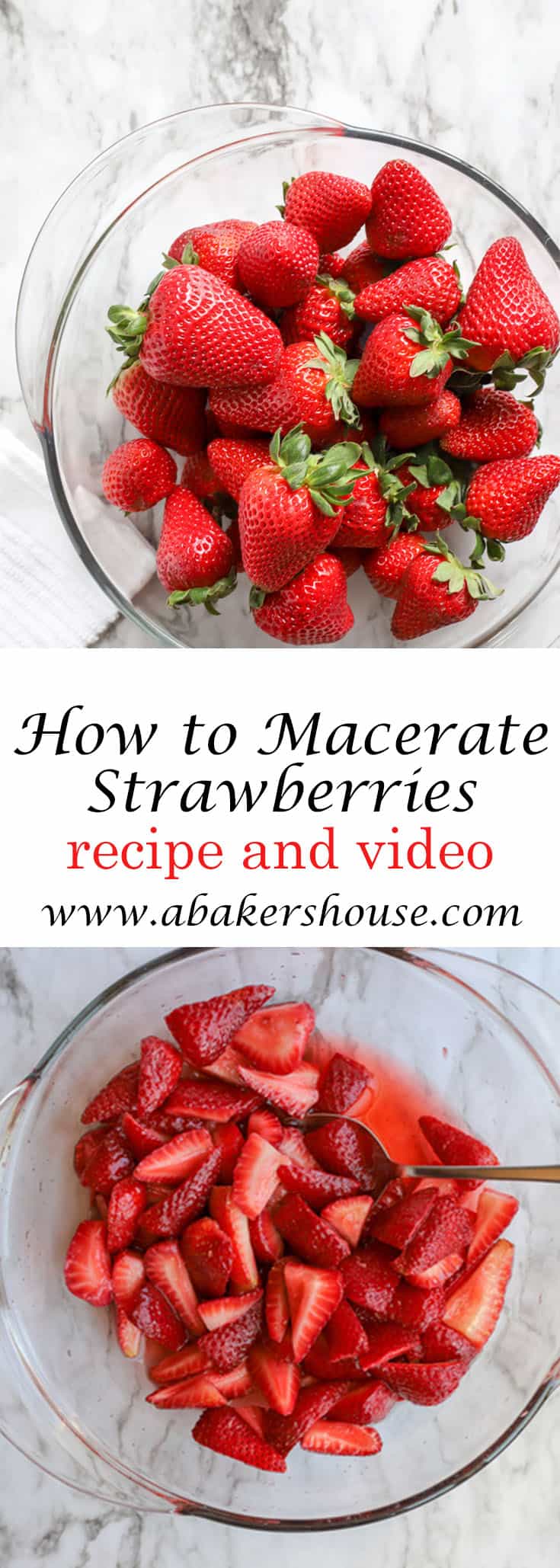 Simple Macerated Strawberries with step by step photos and video