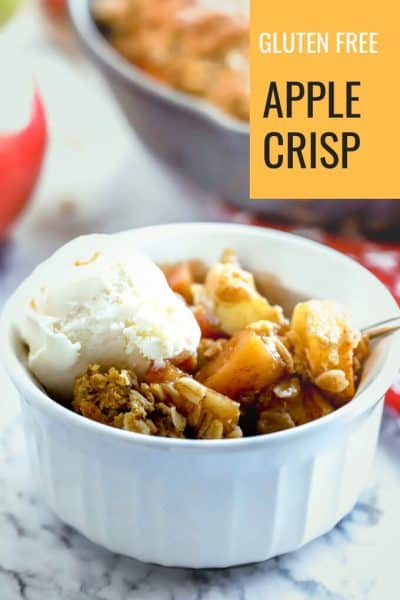 Pin photo for gluten free easy apple crisp