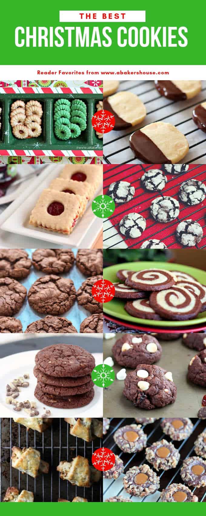 Collage of photos for Pinterest image of best christmas cookies