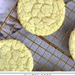 Pinterest image of almond flour cookies with text overlay