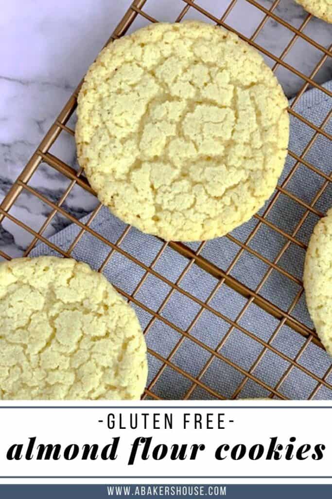 Pinterest image of almond flour cookies with text overlay