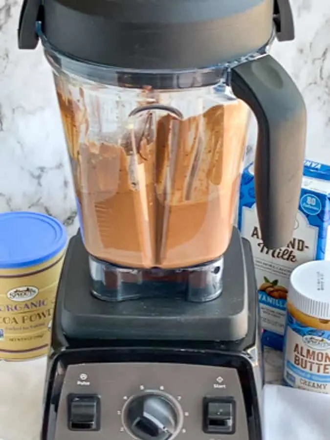Chocolate Avocado Pudding in the Vitamix blender