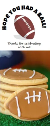 Football label printable image and cookies for football party