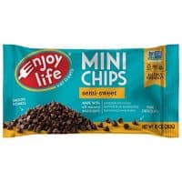 Enjoy Life Baking Chocolate, Soy free, Nut free, Gluten free, Dairy free, Non GMO, Vegan, Paleo, Semi Sweet Mini Chips, 10 Ounce Bag