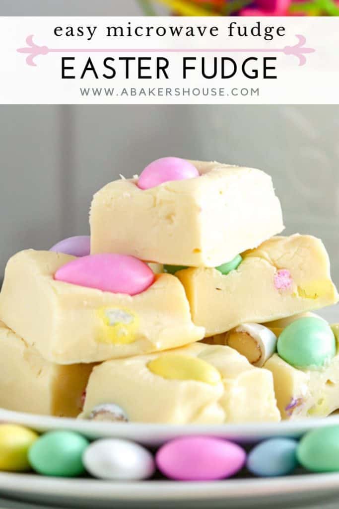 Easter White Chocolate Fudge 3 ingredients! {VIDEO}