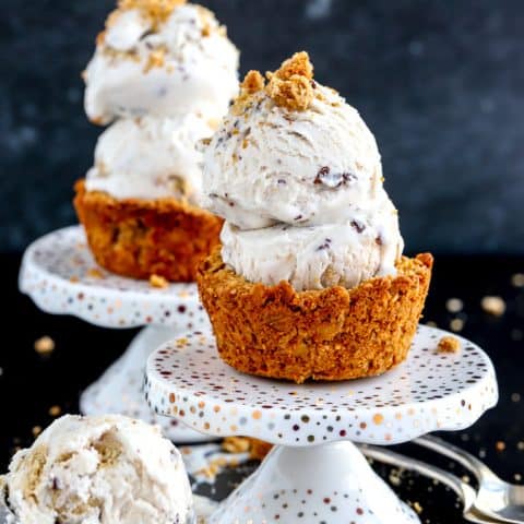 Vegan Oatmeal Cookie Cups with So Delicious Dairy Free Frozen Dessert