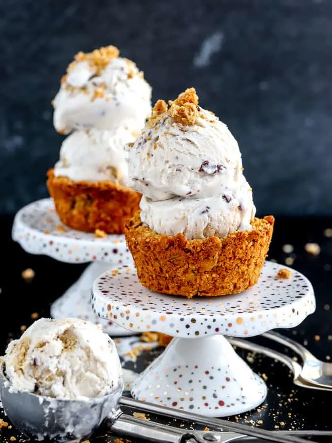 Vegan Oatmeal Cookie Cups with So Delicious Dairy Free Frozen Dessert