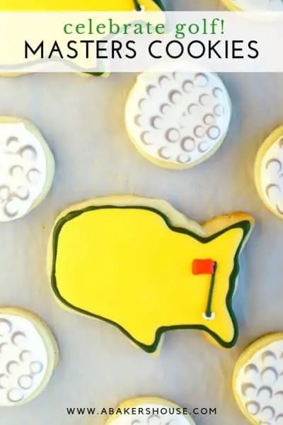 Pinterest image for Masters golf cookies