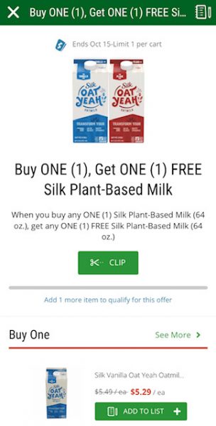 Silk Plant based milk coupon from Sprouts Farmers Market