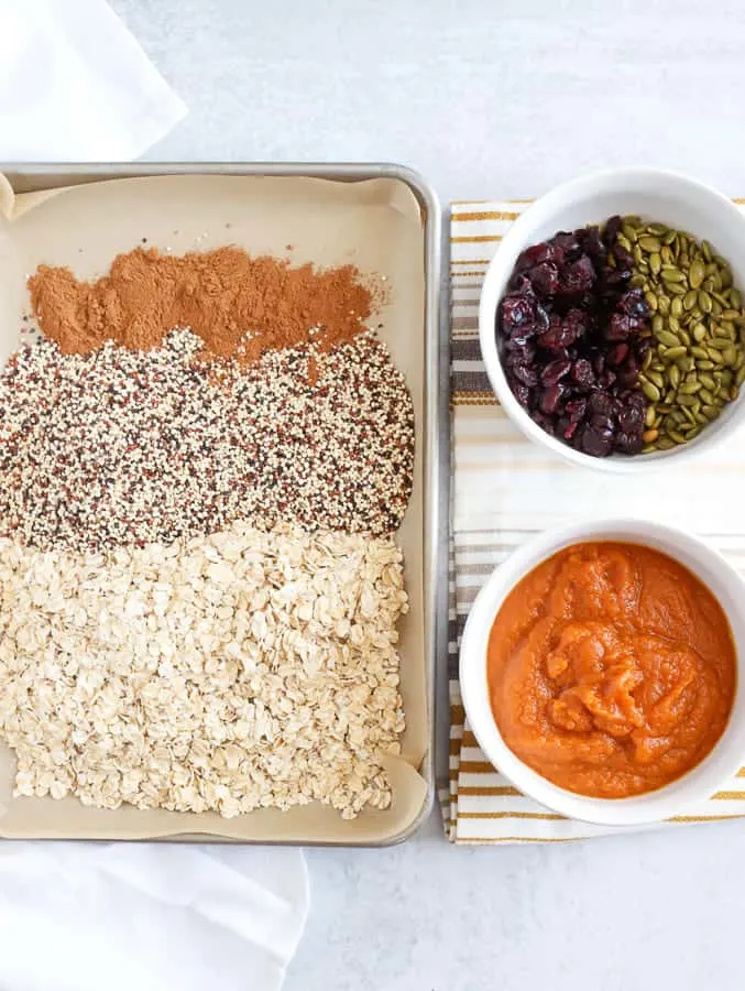 Ingredients for Pumpkin granola