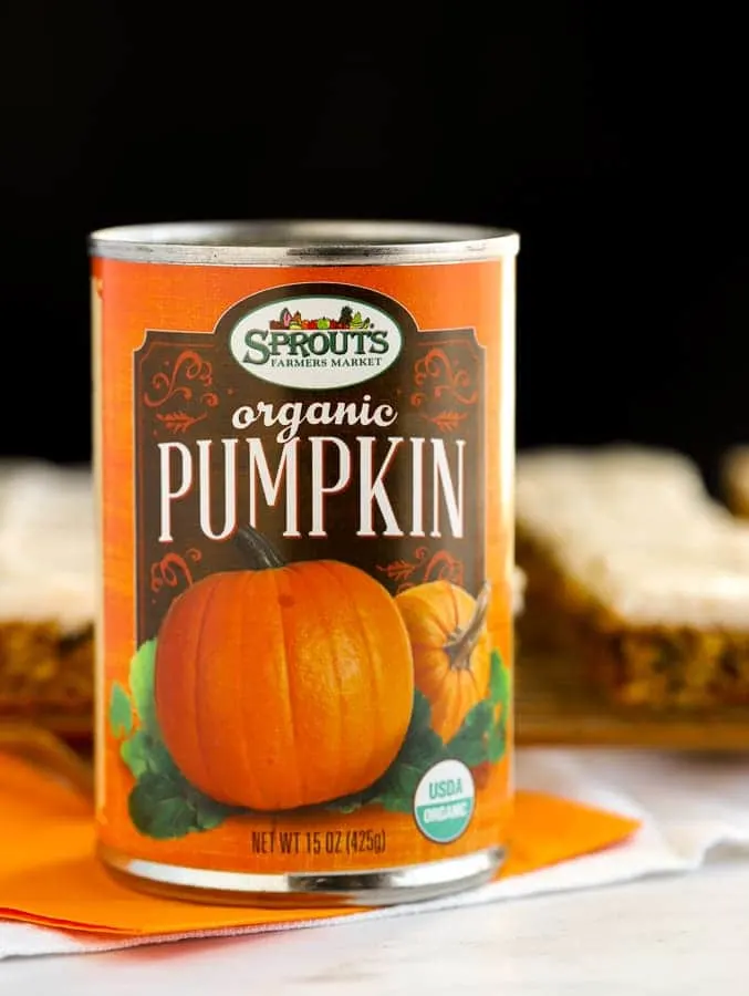 Sprouts Farmers Market Canned Organic Pumpkin with black background