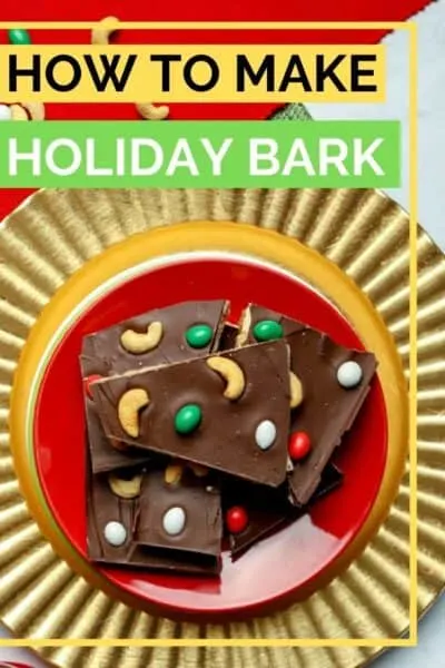 Pinterest image how to make holiday bark