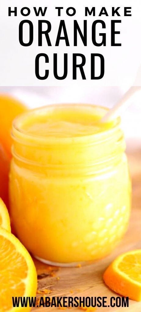 one jar filled with orange curd on cutting board