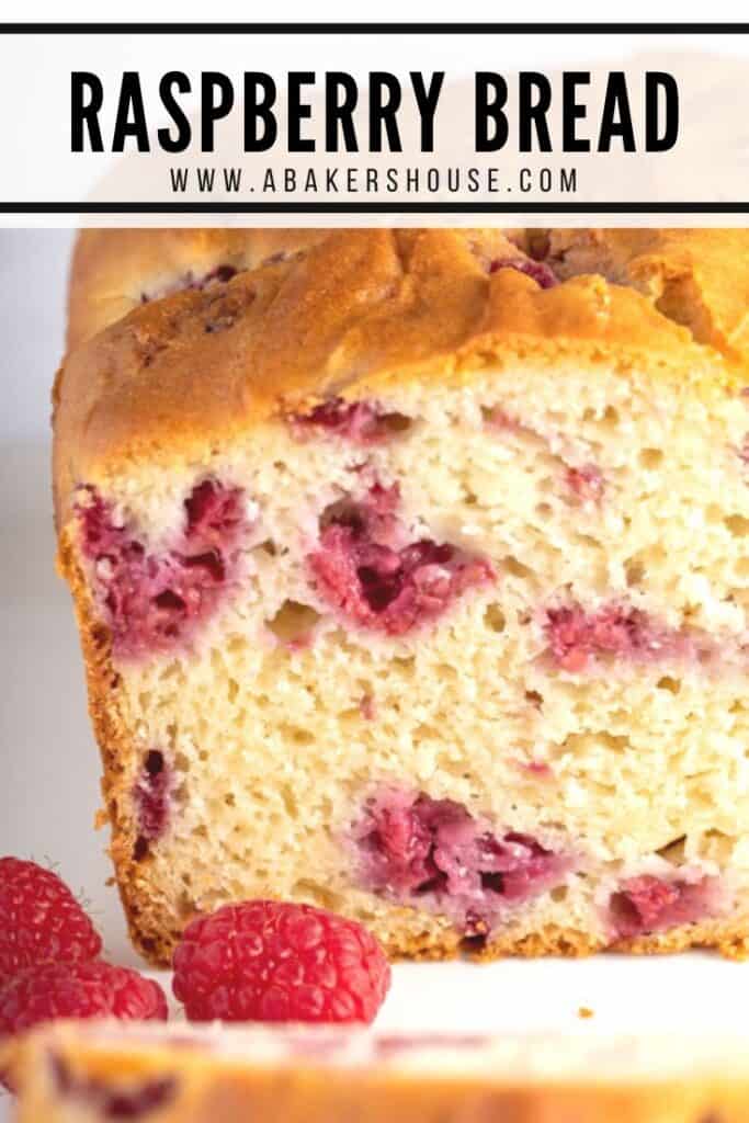 Loaf of gluten free raspberry bread