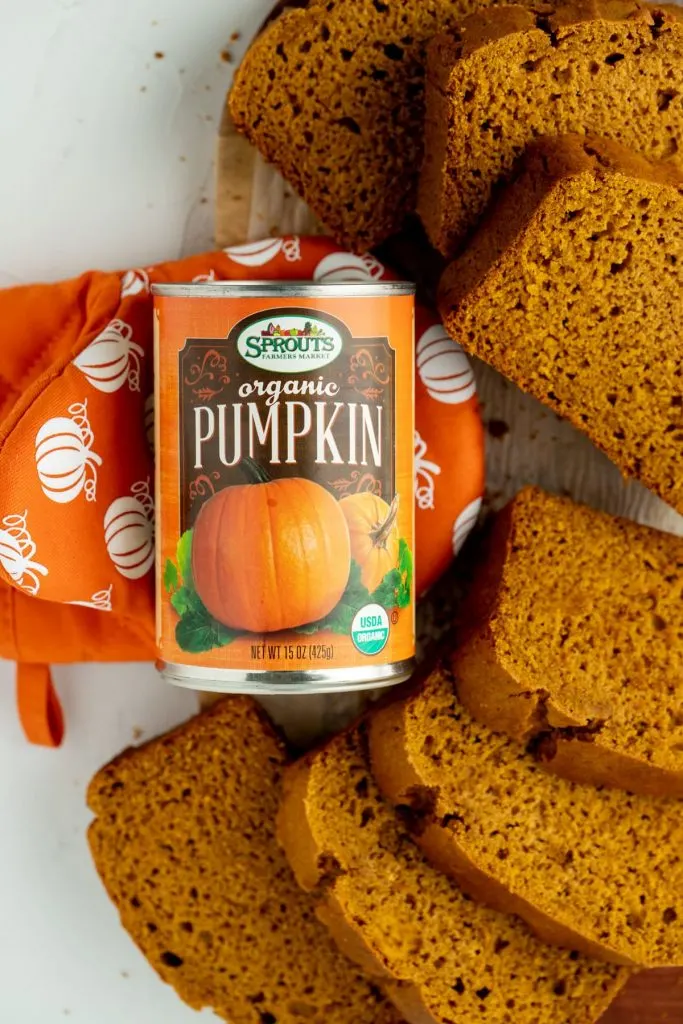 Canned pumpkin with slices or gf pumpkin bread