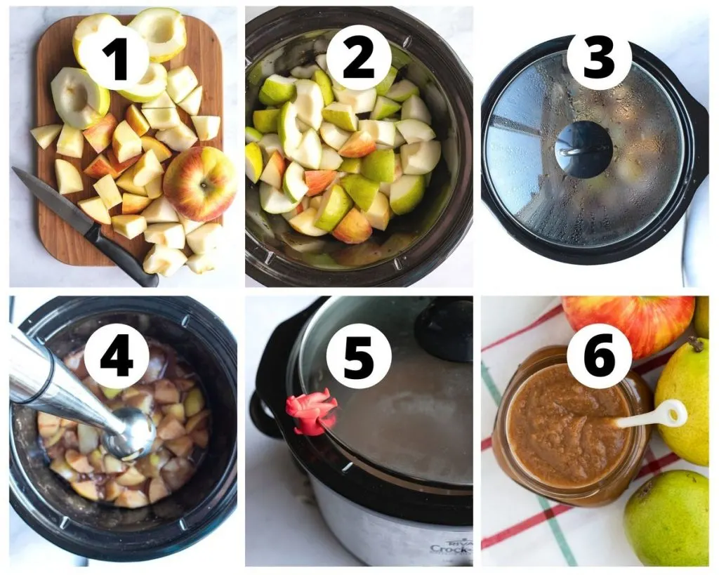 Six photo steps to make apple pear butter