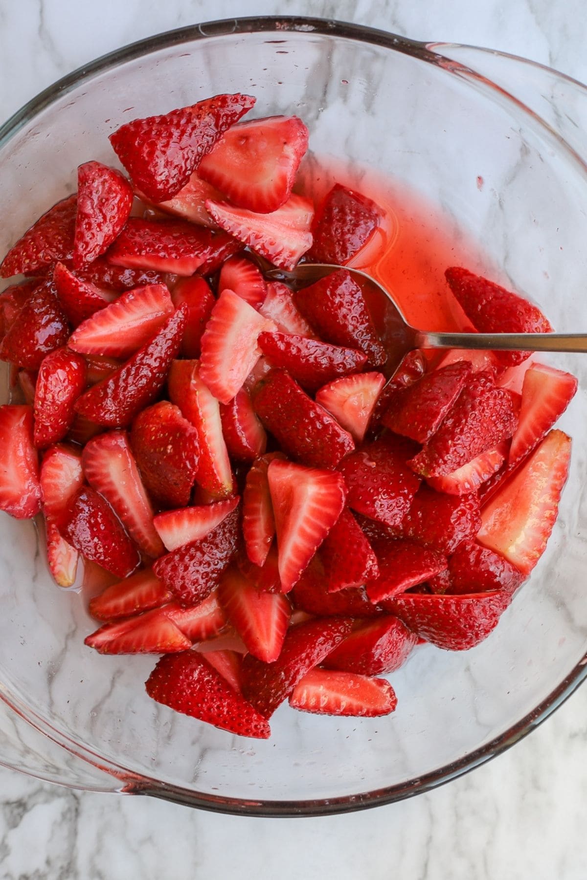 Simple Macerated Strawberries with step by step photos and video