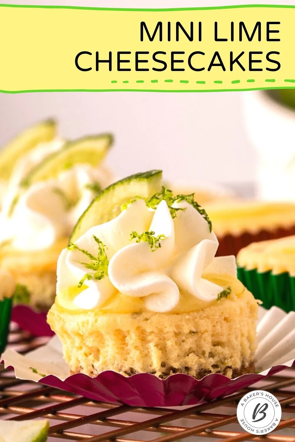 single cheesecake bite with whipped cream and lime zest