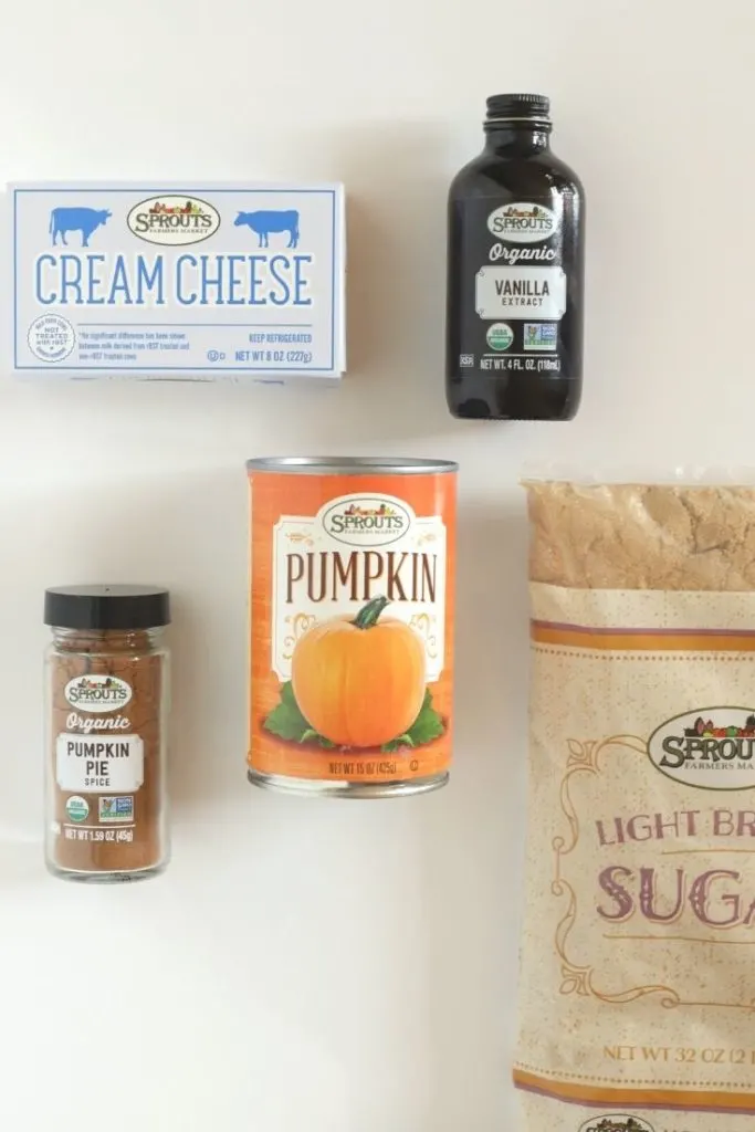 Ingredients for pumpkin dip from Sprouts farmers market